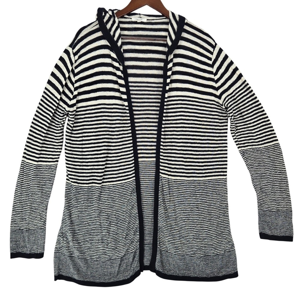 Maurices XXL Striped Hooded Open Front‎ Lightweight Cardigan Womens Nautical
